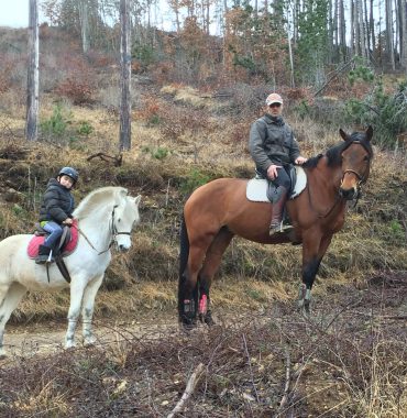 Promenade à poney en forêt