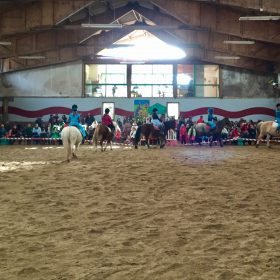 Défilé dans manège du Club hippique du Gévaudan